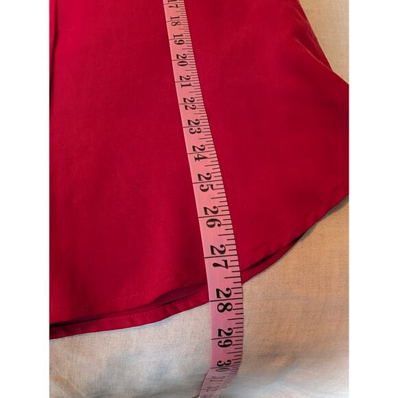 ABERCROMBIE & FITCH Women's Red Silk Blouse Medium Country Clothes Vintage - Picture 7 of 7